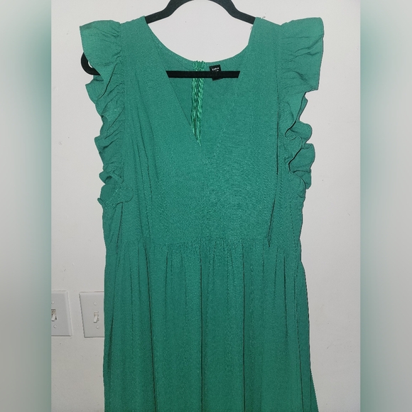 4XL Flowy Feminine Duster Tiered Christmas Holiday Maxi Dress Boho Peasant Fairy - Picture 3 of 10